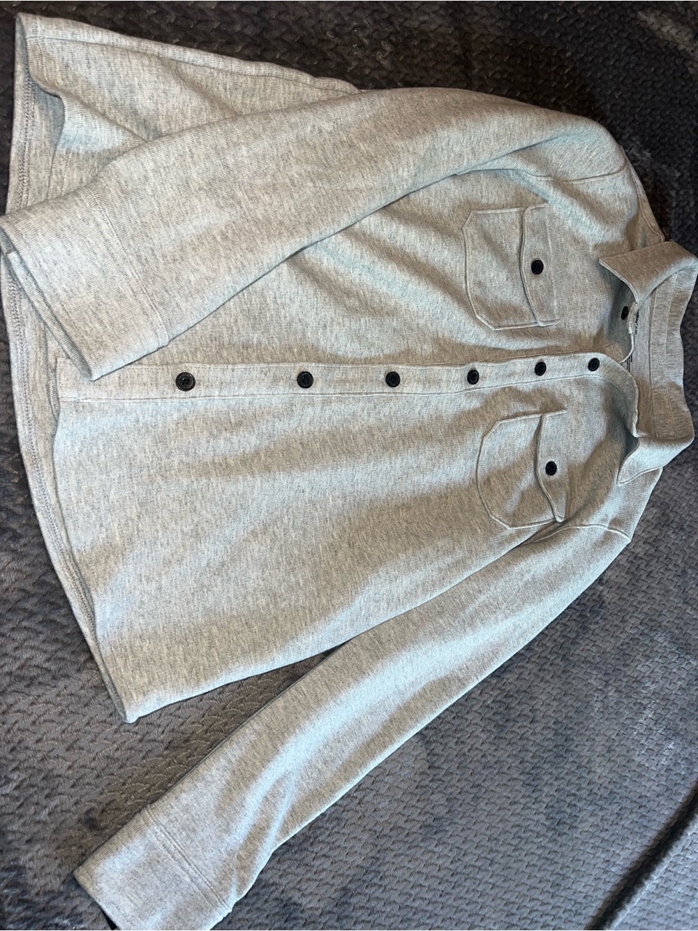 art class Gray Button-Front Kids Shacket